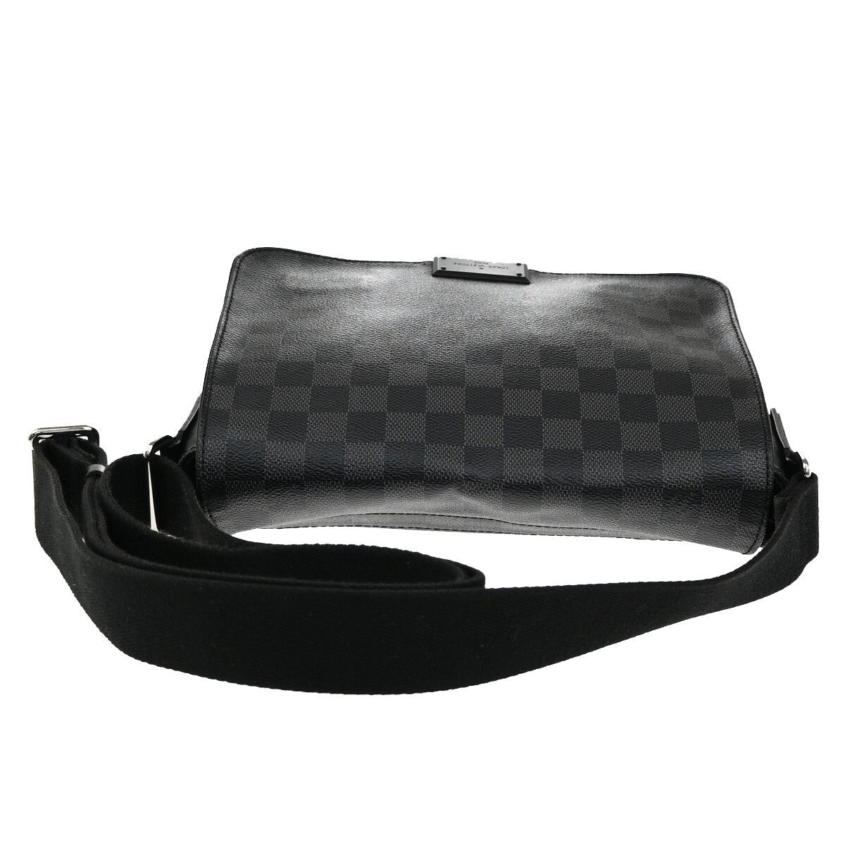 LOUIS VUITTON Logo District PM Shoulder Bag Damier Graphite Black N41260 94EE207