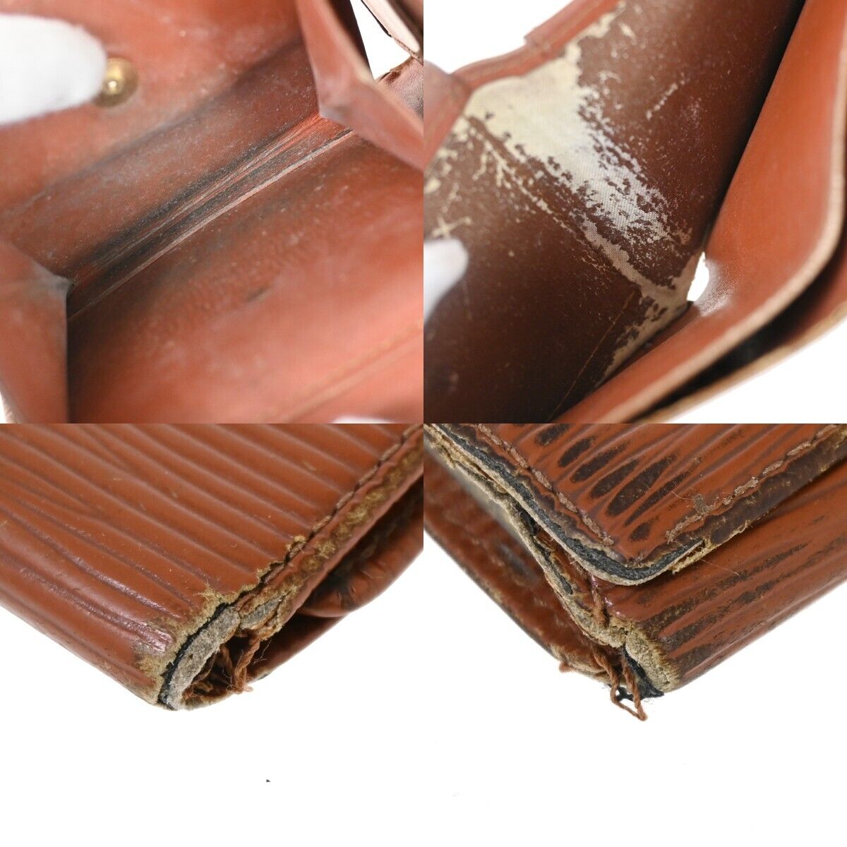 LOUIS VUITTON Logo 4 Set Wallet Key iPhone Case 8 Monogram Epi Leather 04HB270