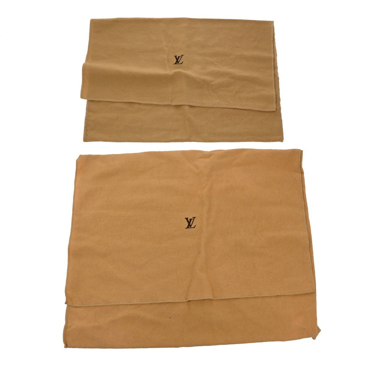 LOUIS VUITTON Logo 10 Set Dust Bag Drawstring Canvas Cotton Beige Brown 01KB886