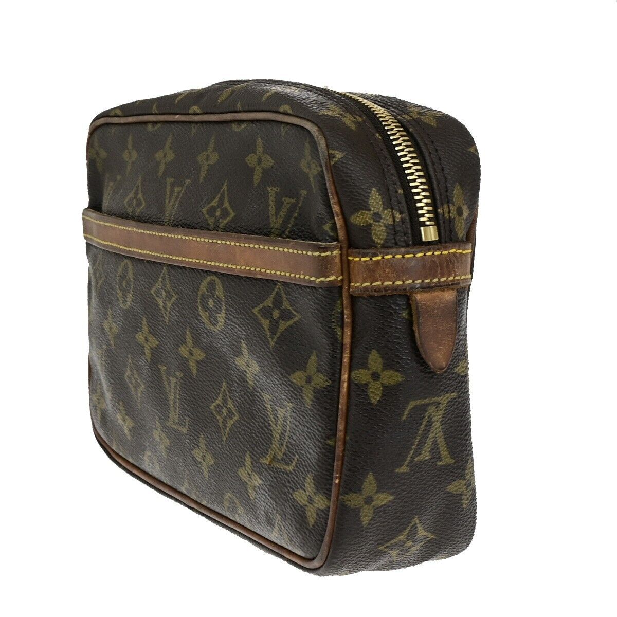 LOUIS VUITTON Compiegne 23 Clutch Hand Bag Monogram Leather Brown M51847 63FA723
