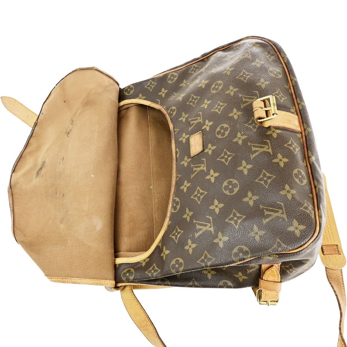 LOUIS VUITTON Saumur 35 Shoulder Bag Monogram Leather BN France M42254 33EC935