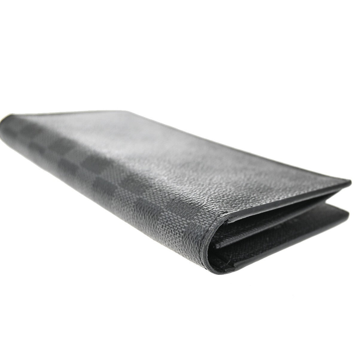 LOUIS VUITTON Brazza Long Bifold Wallet Damier Graphite Black N62665 35YH229