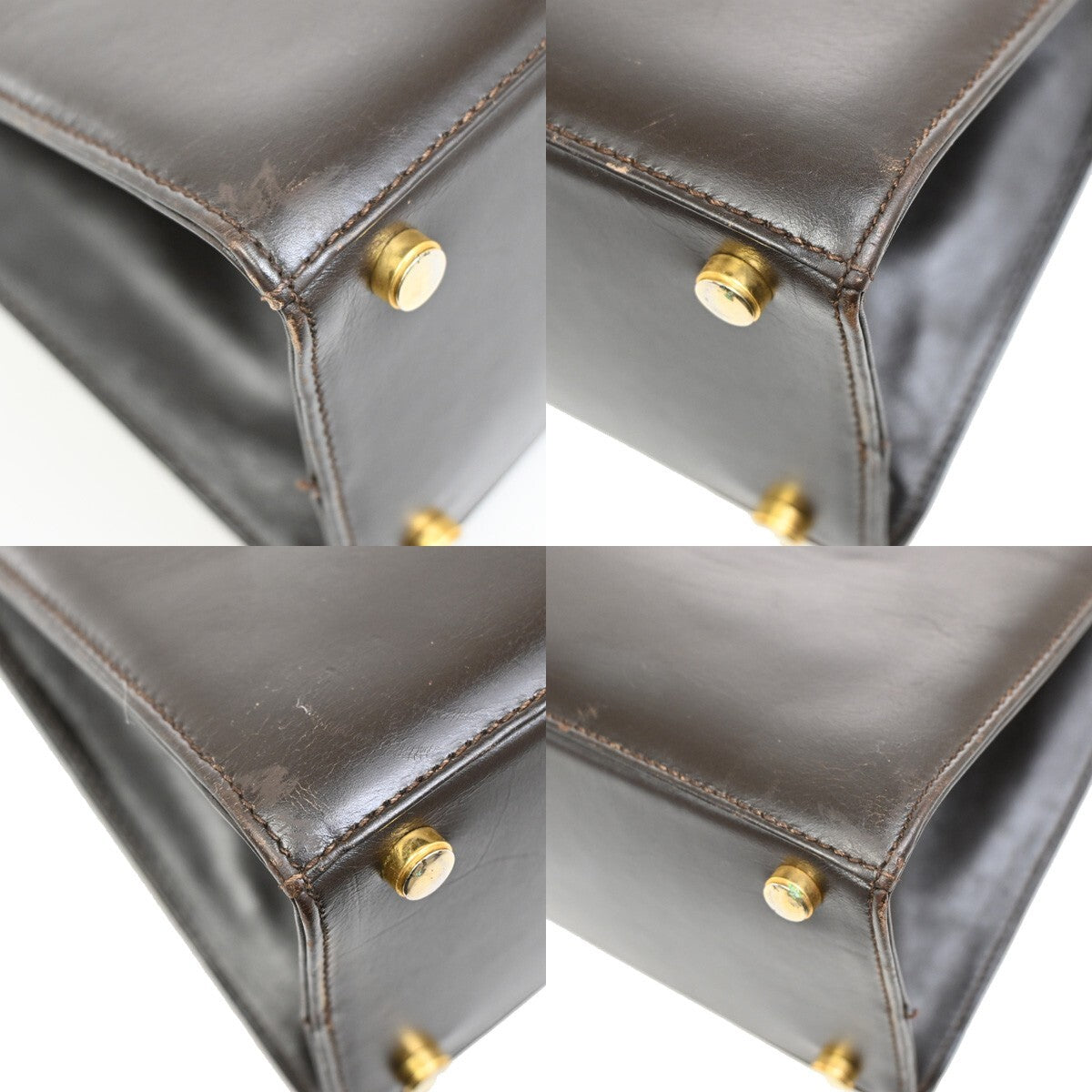 SALVATORE FERRAGAMO Logo Vara 2Way Shoulder Hand Bag Leather Brown Italy 65FB826