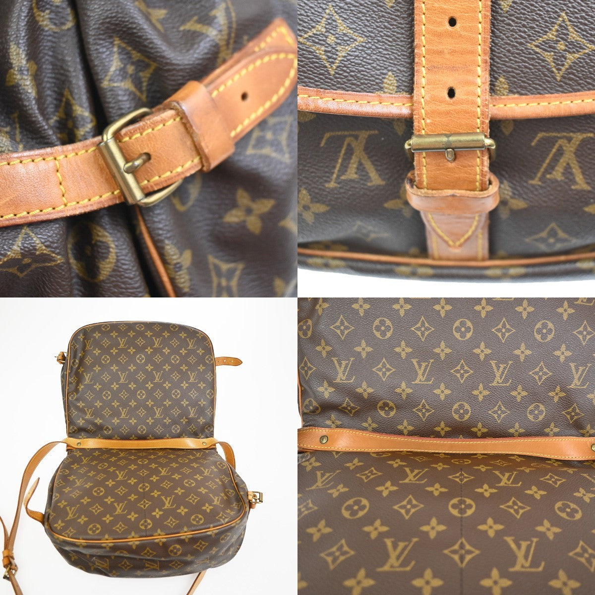 LOUIS VUITTON Saumur 35 Shoulder Bag Monogram Leather BN France M42254 74KC830
