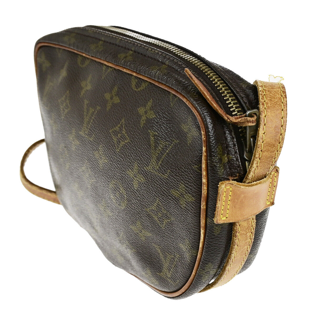 LOUIS VUITTON Jeune Fille PM Shoulder Bag Monogram Leather Brown M51227 67SJ522