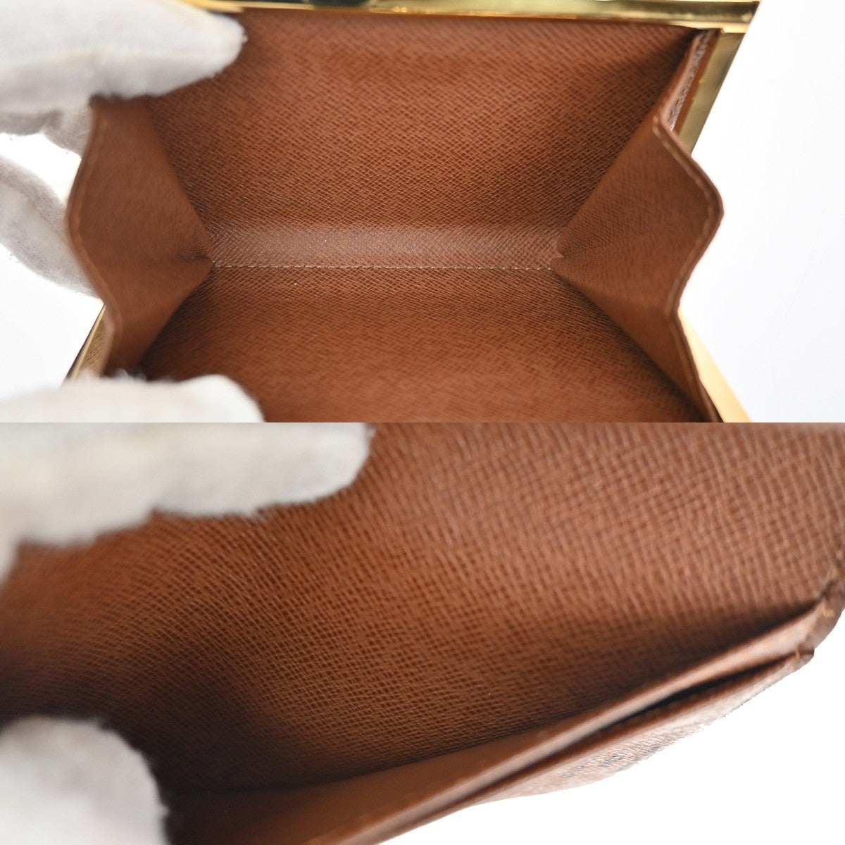 LOUIS VUITTON Compact Zip Bifold Wallet Monogram Leather Brown M61674 73TA240