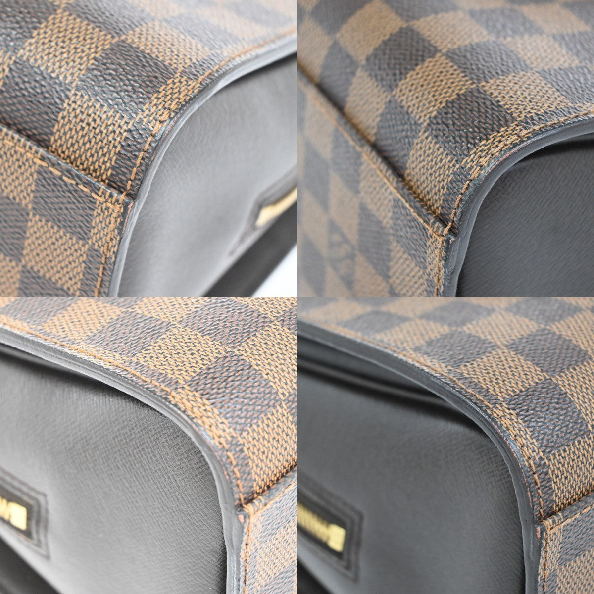 LOUIS VUITTON Triana Hand Bag Damier Ebene Leather Brown France N51155 18CA816