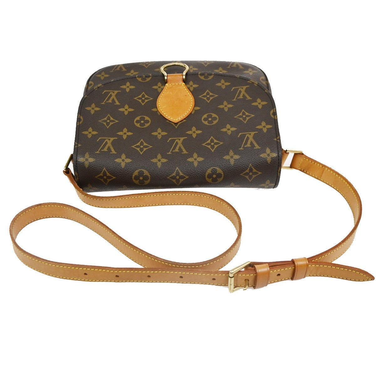 LOUIS VUITTON Saint Cloud GM Shoulder Bag Monogram Leather Brown M51242 82CA746