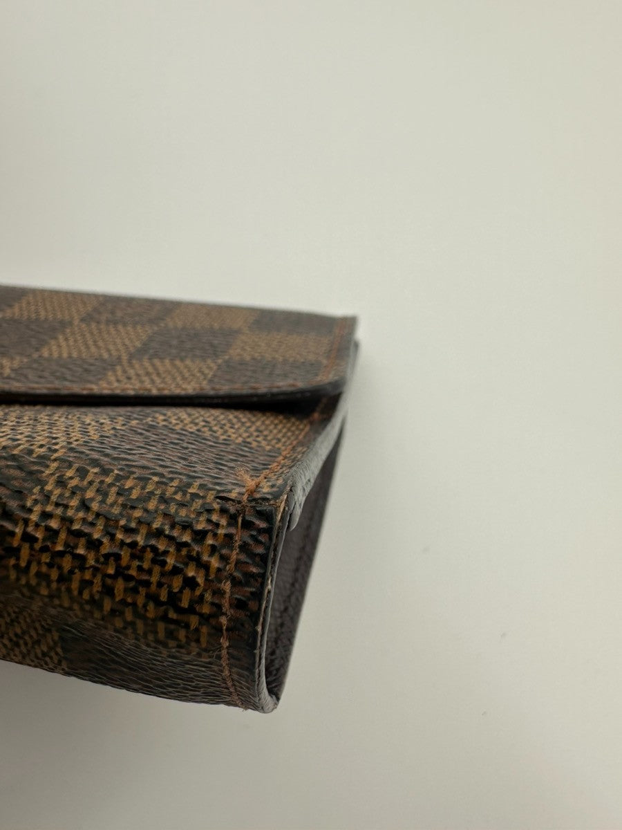 LOUIS VUITTON International Trifold Wallet Damier Leather Brown N61215 68KD003