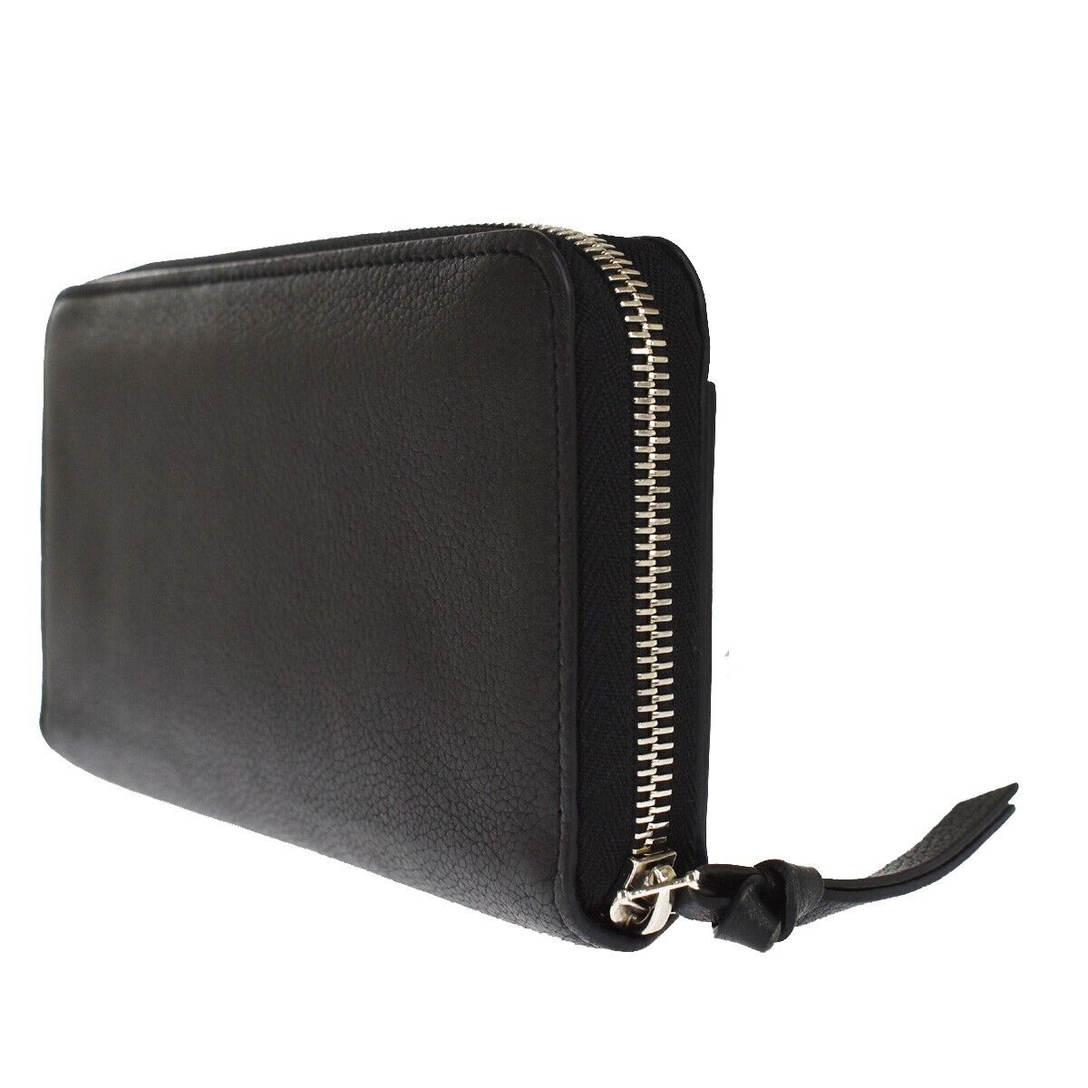 LOUIS VUITTON LV Logo Lockme Long Zipper Wallet Black Spain M62622 86GA837
