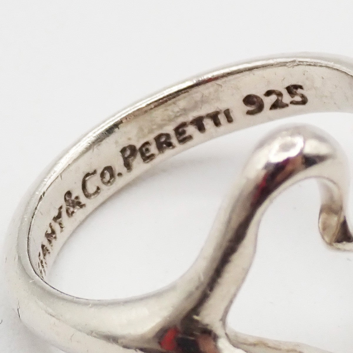TIFFANY & CO. Elsa Peretti Open Heart Ring JP 9 US 5 Sterling Silver 925 05ZA319