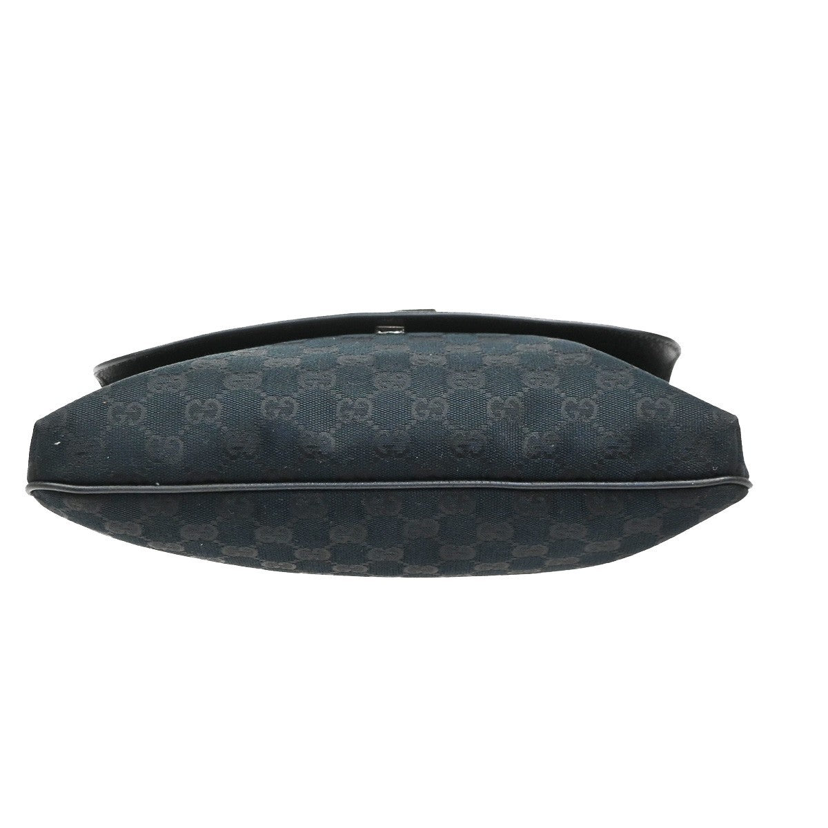 GUCCI Logo GG Pattern Shoulder Bag Canvas Leather Black SHW Italy 16YJ133
