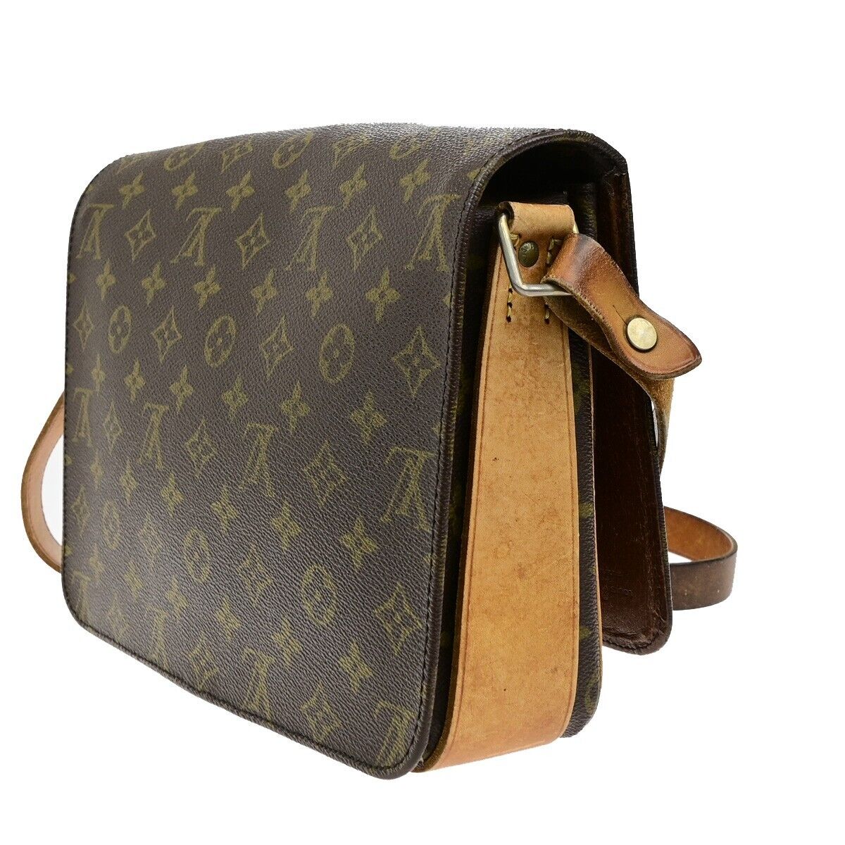 LOUIS VUITTON Cartouchiere GM Shoulder Bag Monogram Leather Brown M51252 60EE004
