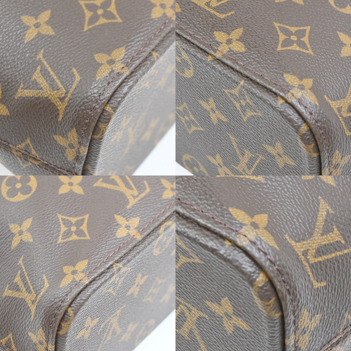 LOUIS VUITTON Logo Luco Shoulder Tote Bag Monogram Leather Brown M51155 16PA121