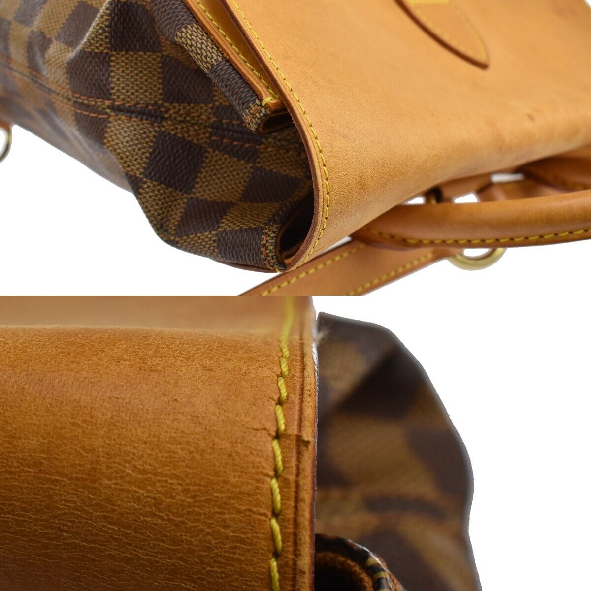 LOUIS VUITTON Logo Arlequin Backpack Bag Damier Ebene Brown N99038 50ED288