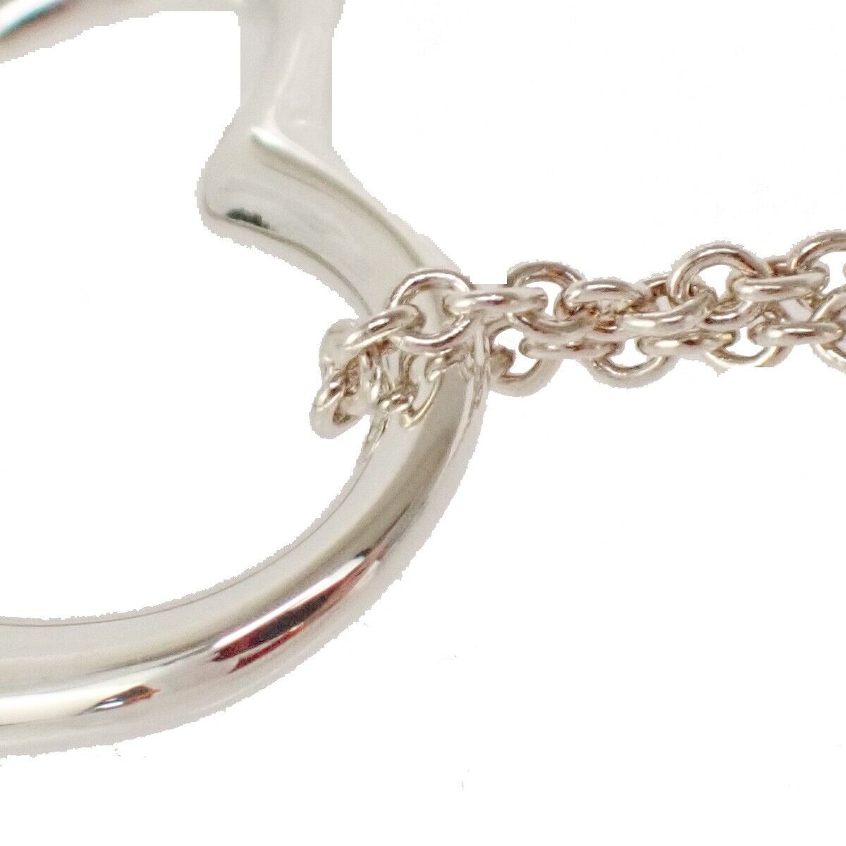 TIFFANY & CO. Open Heart 22mm Necklace Silver 925 Elsa Peretti Accessory 01MZ861