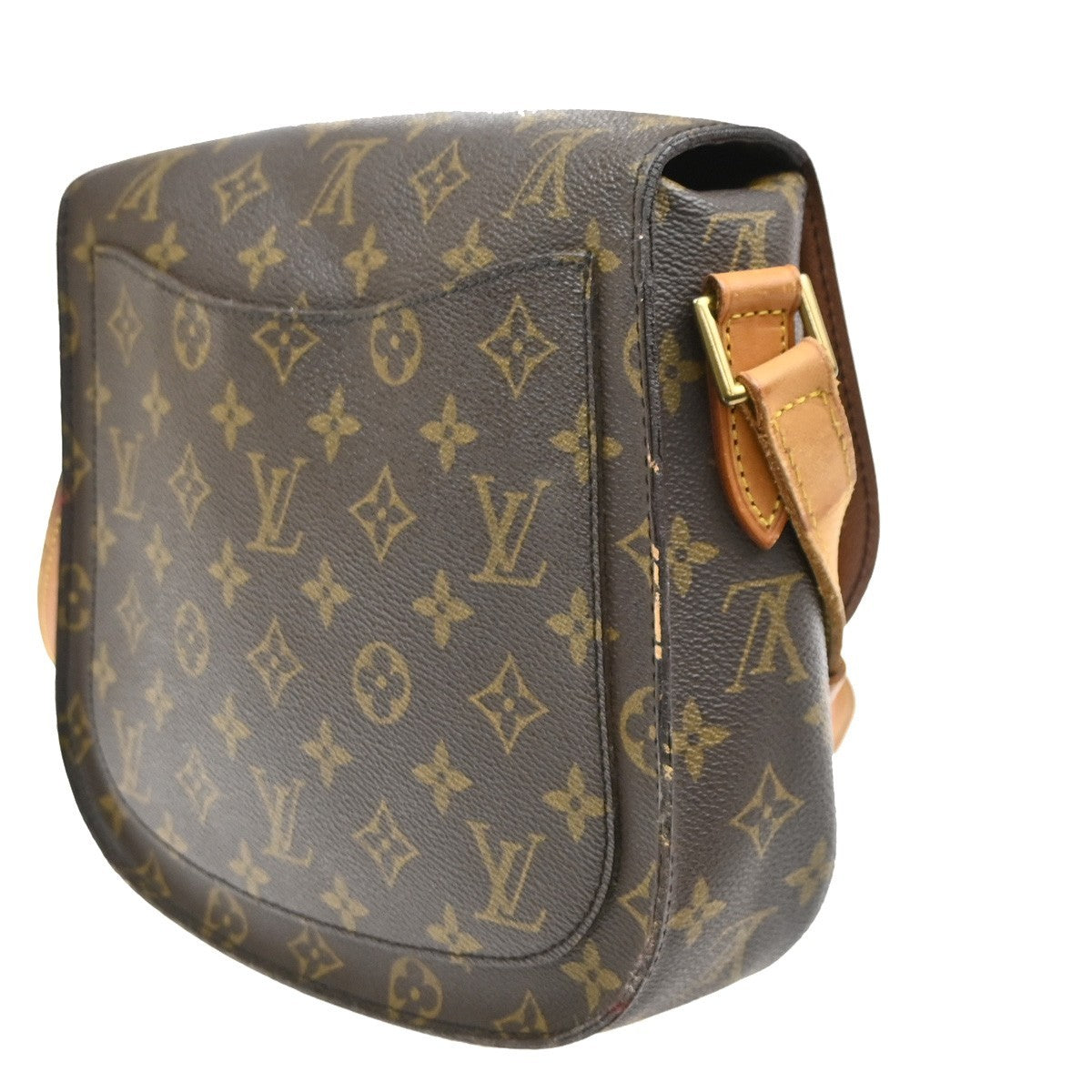 LOUIS VUITTON Saint Cloud GM Shoulder Bag Monogram Leather Brown M51242 86SA019