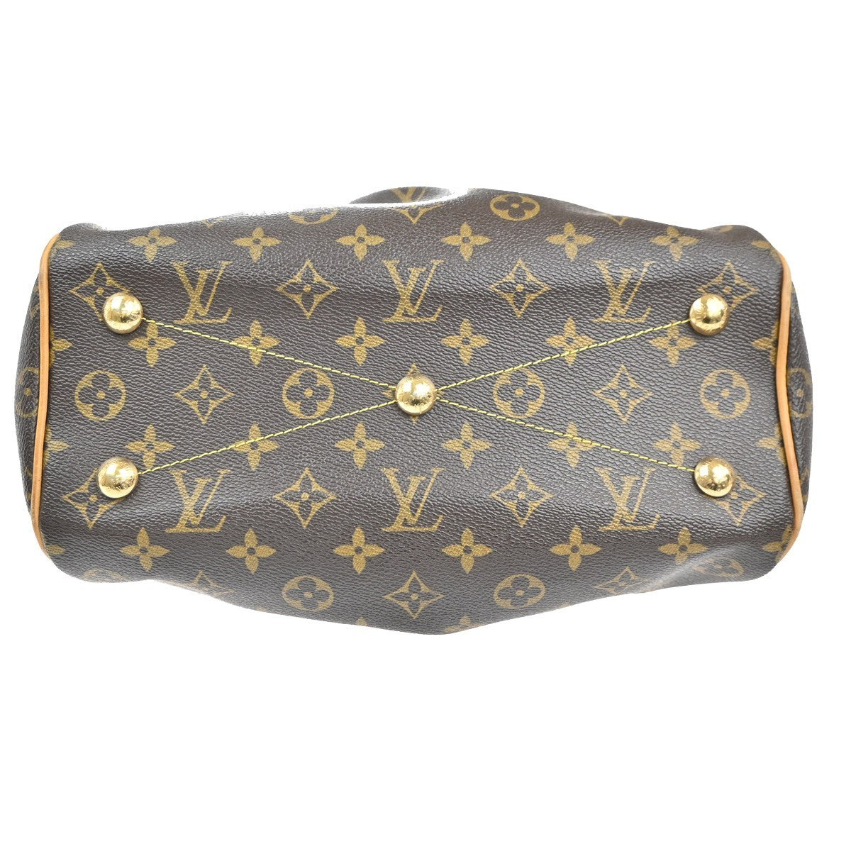 LOUIS VUITTON Tivoli PM Hand Bag Monogram Leather Brown France M40143 600RL749