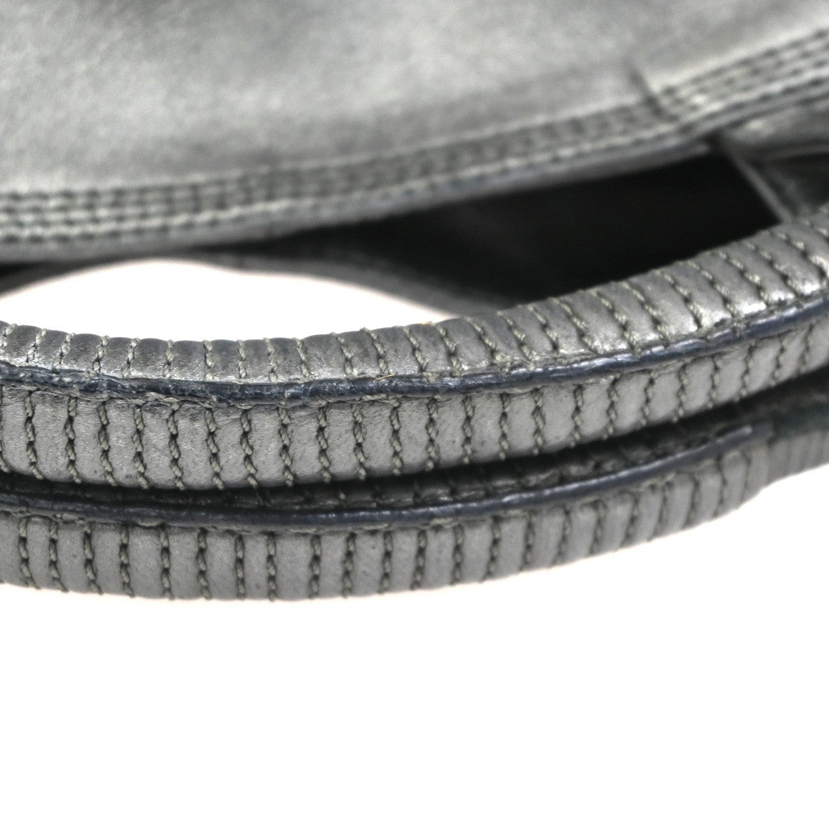 LOEWE ANAGRAM Logo Aire Handbag Nappa Leather Gray SHW Spain 85CA575