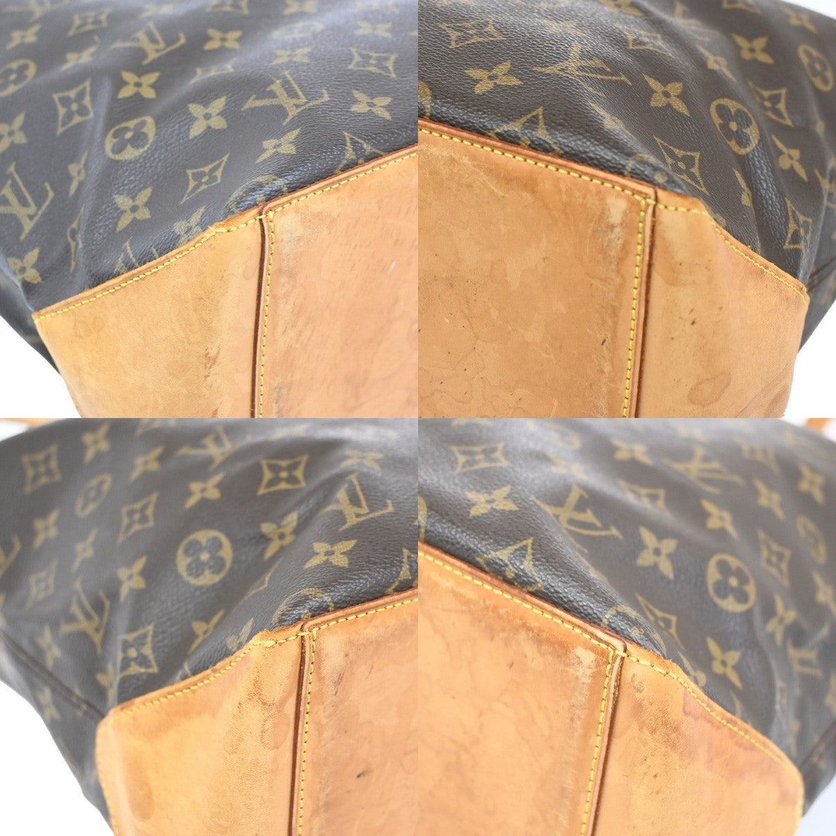 LOUIS VUITTON Cabas Mezzo Shoulder Bag Monogram Leather Brown M51151 34DA179