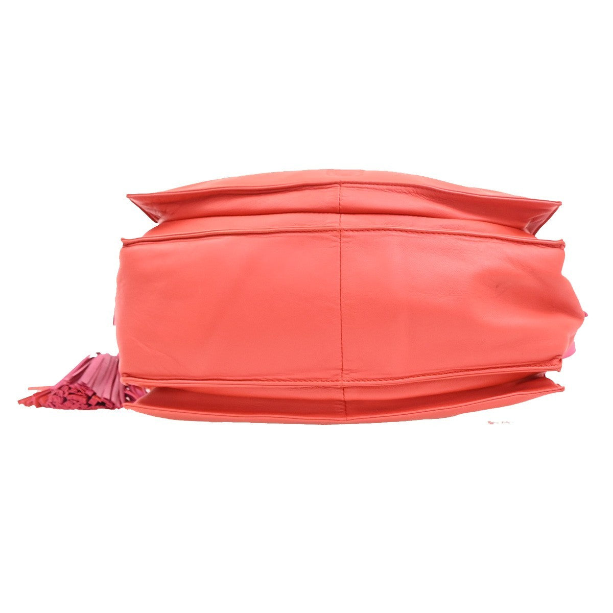 LOEWE Logo Flamenco Anagram Shoulder Bag Leather Red Pink GHW Spain 79MA394