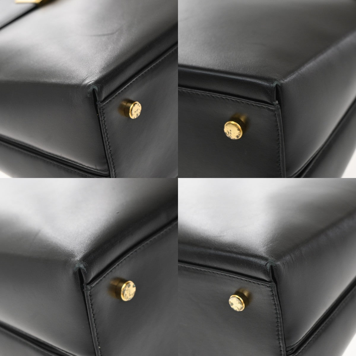 SALVATORE FERRAGAMO Gancini Mini 2Way Shoulder Hand Bag Leather Black 85RF871