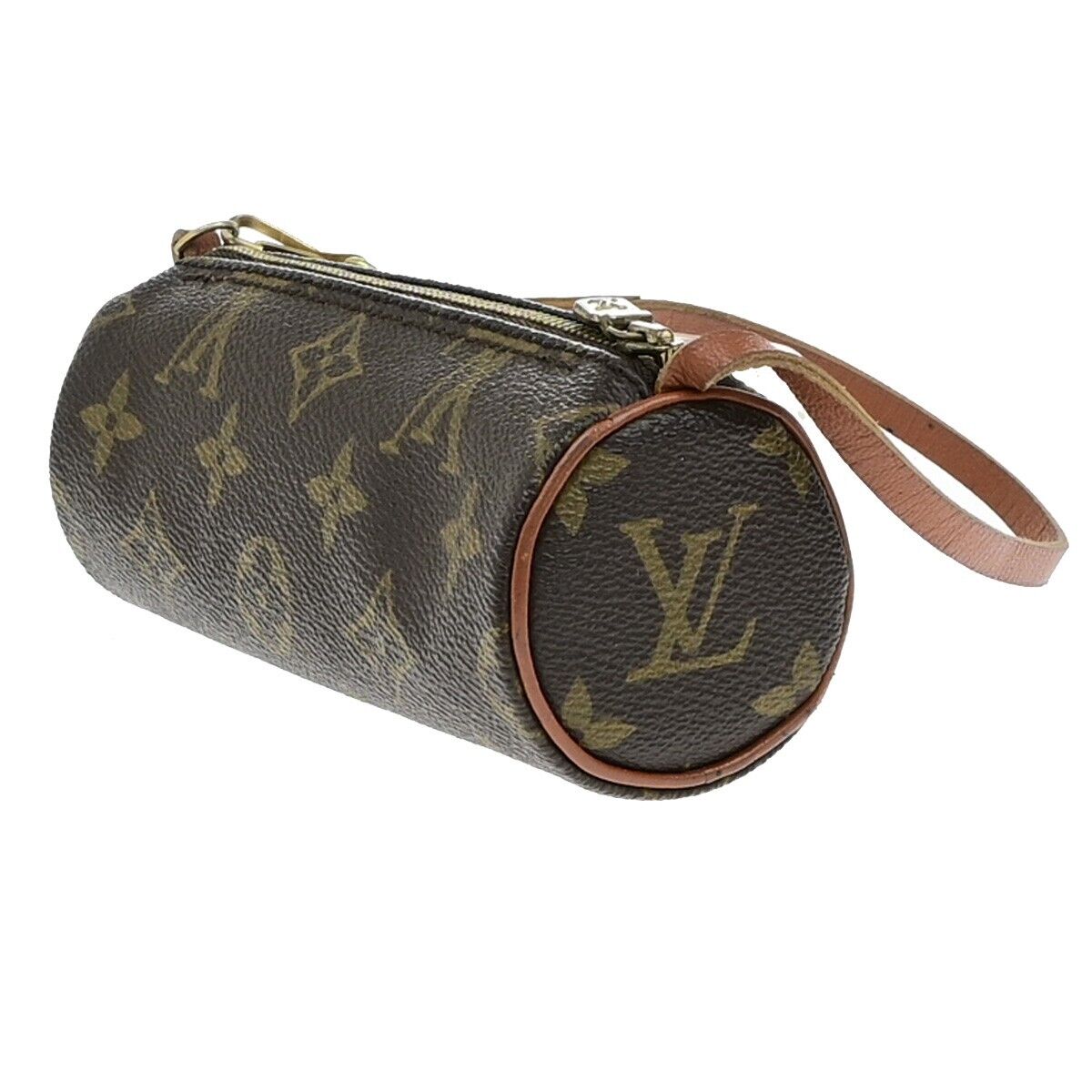 LOUIS VUITTON Logo Papillon Pouch Hand Bag Monogram Leather BN M51380 61ED968