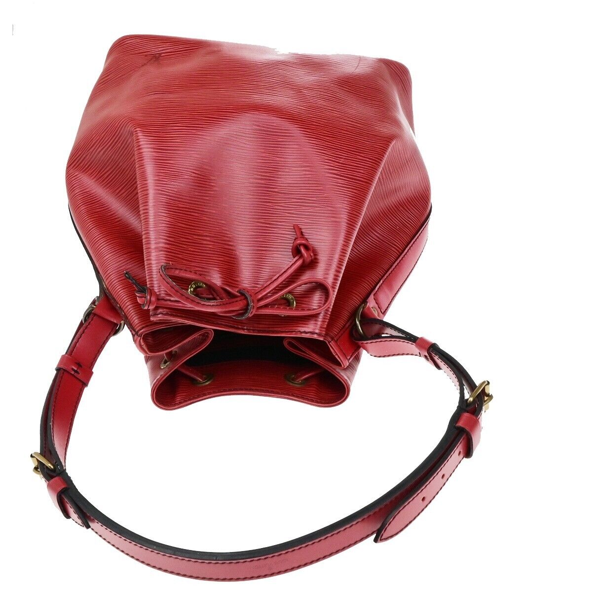 LOUIS VUITTON Petit Noe Drawstring Shoulder Bag Epi Leather Red M44107 87ED460