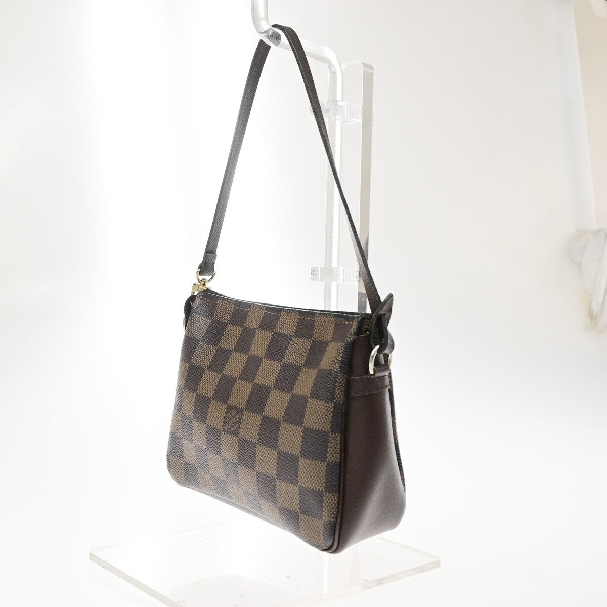 LOUIS VUITTON  Trousse Makeup Hand Bag Damier Ebene Leather Brown N51982 83KD191