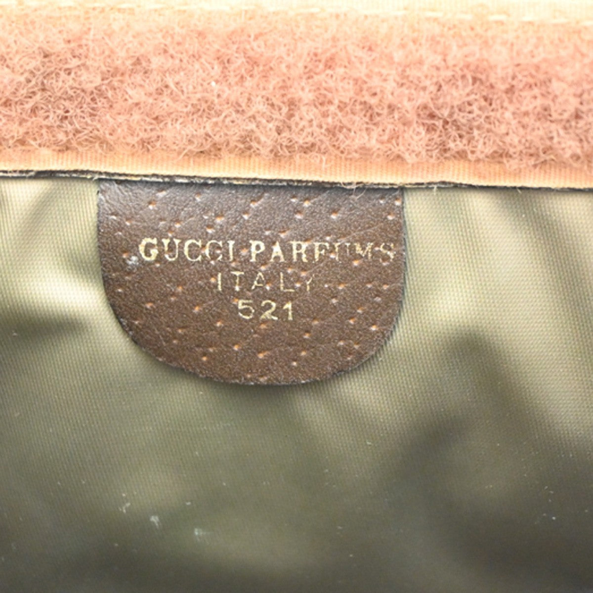 GUCCI Logo GG Mini Pattern Sherry Pouch Bag PVC Leather Brown Italy 67KP163