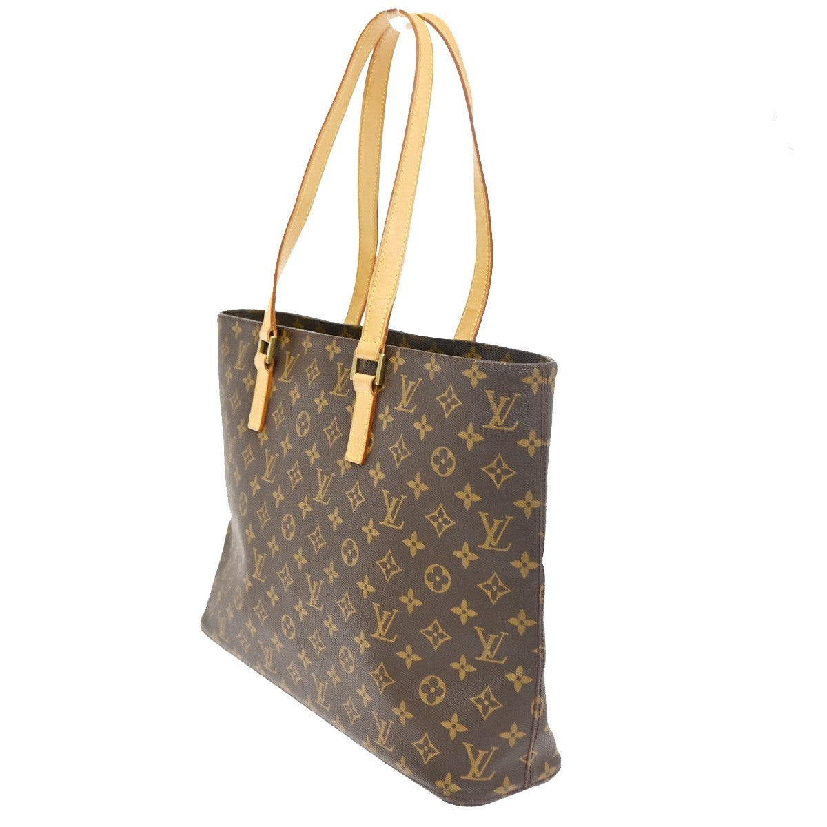 LOUIS VUITTON Logo Luco Shoulder Tote Bag Monogram Leather Brown M51155 77CA904