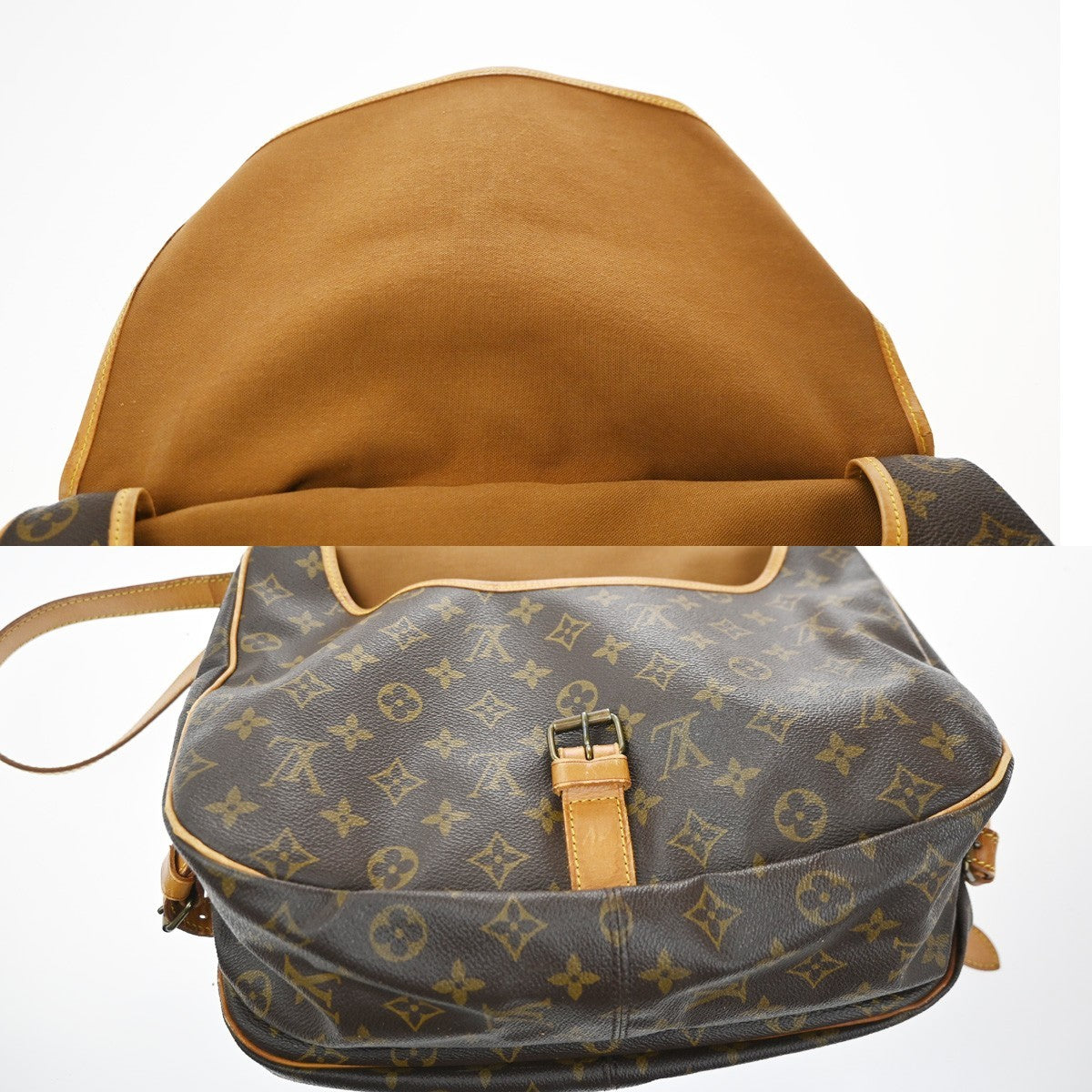 LOUIS VUITTON Saumur 35 Shoulder Bag Monogram Leather BN France M42254 87MA433