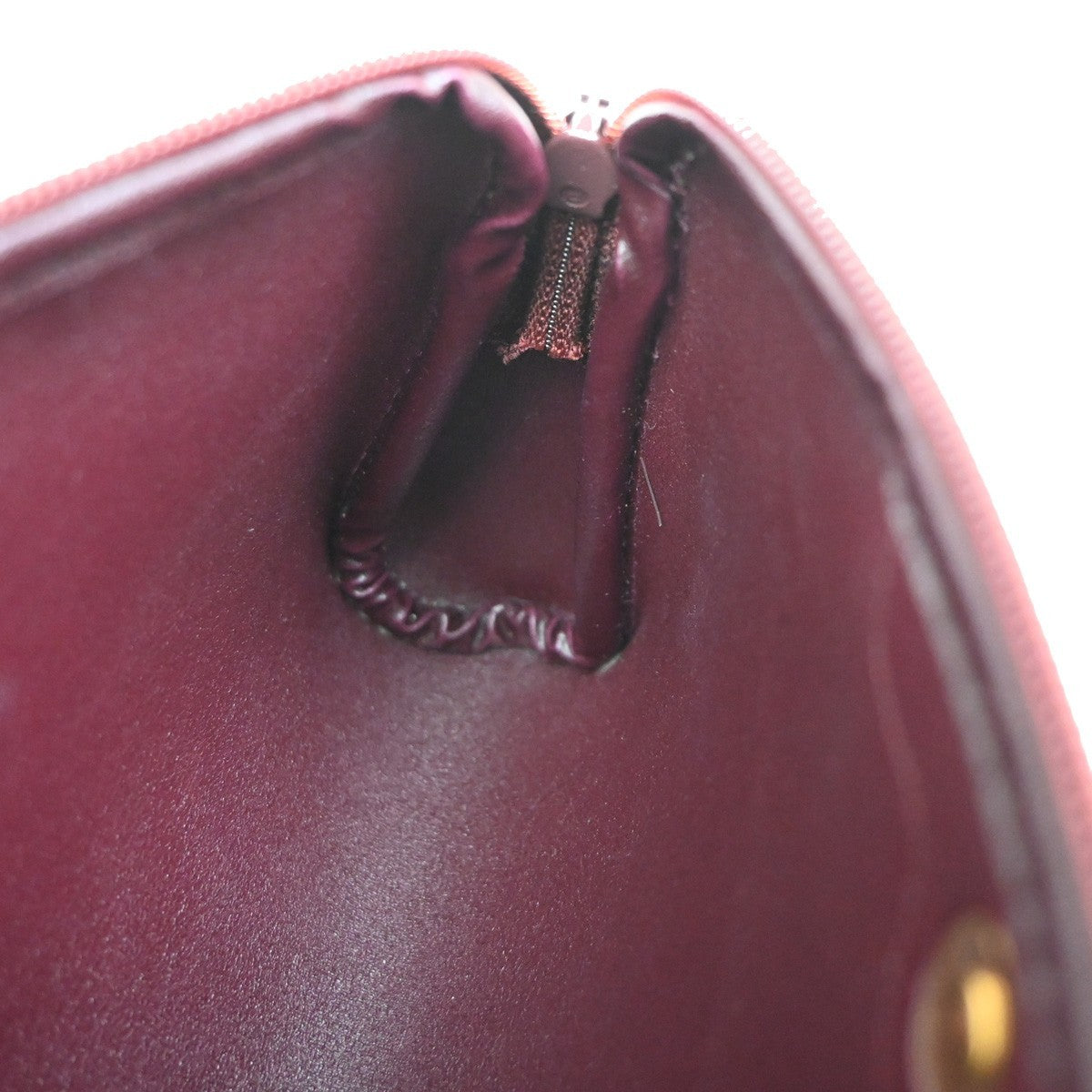 CHRISTIAN DIOR Trotter Pattern Cosmetic Pouch Canvas Leather Red France 68KD157