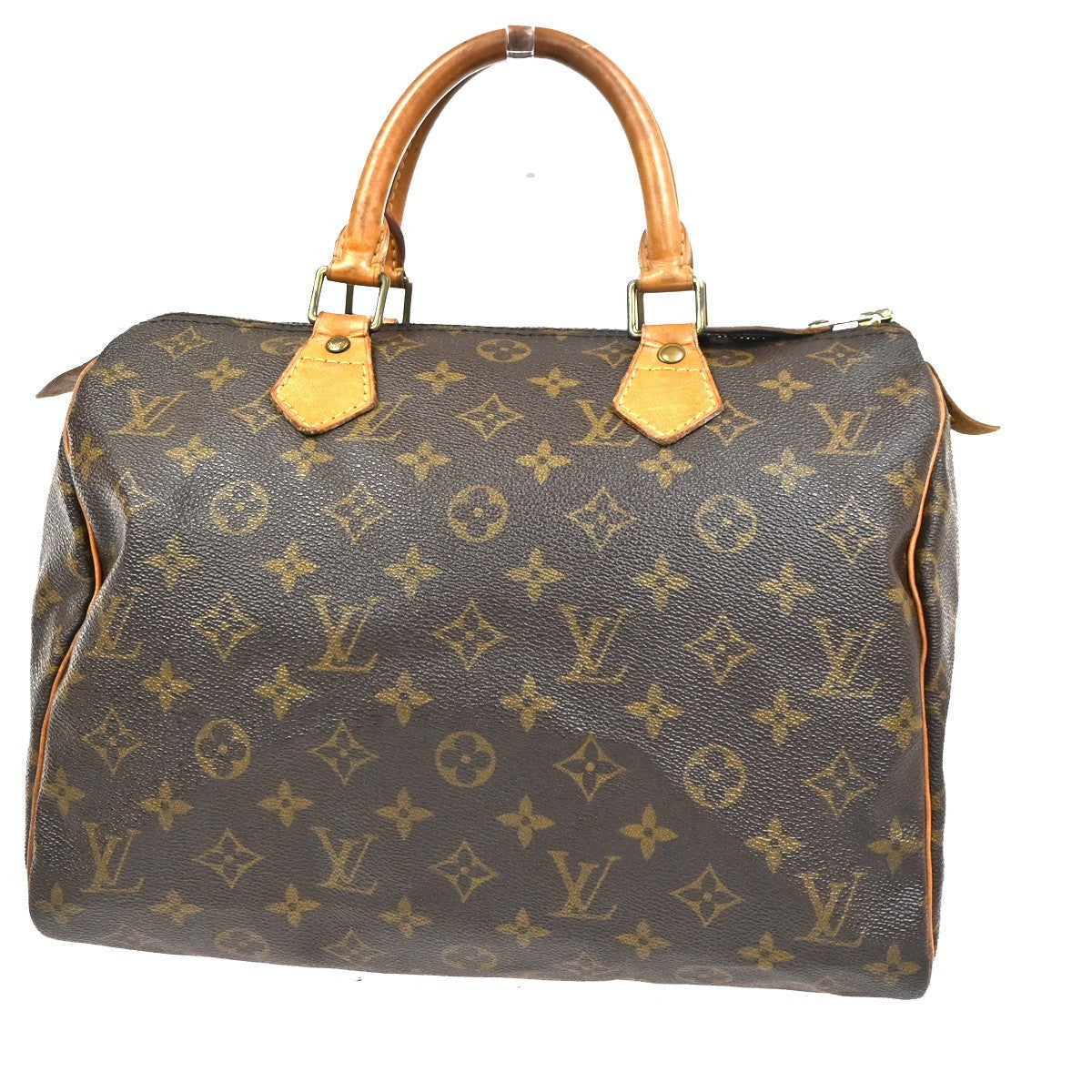 LOUIS VUITTON Speedy 30 Travel Hand Bag Monogram Leather Brown M41526 14SA001