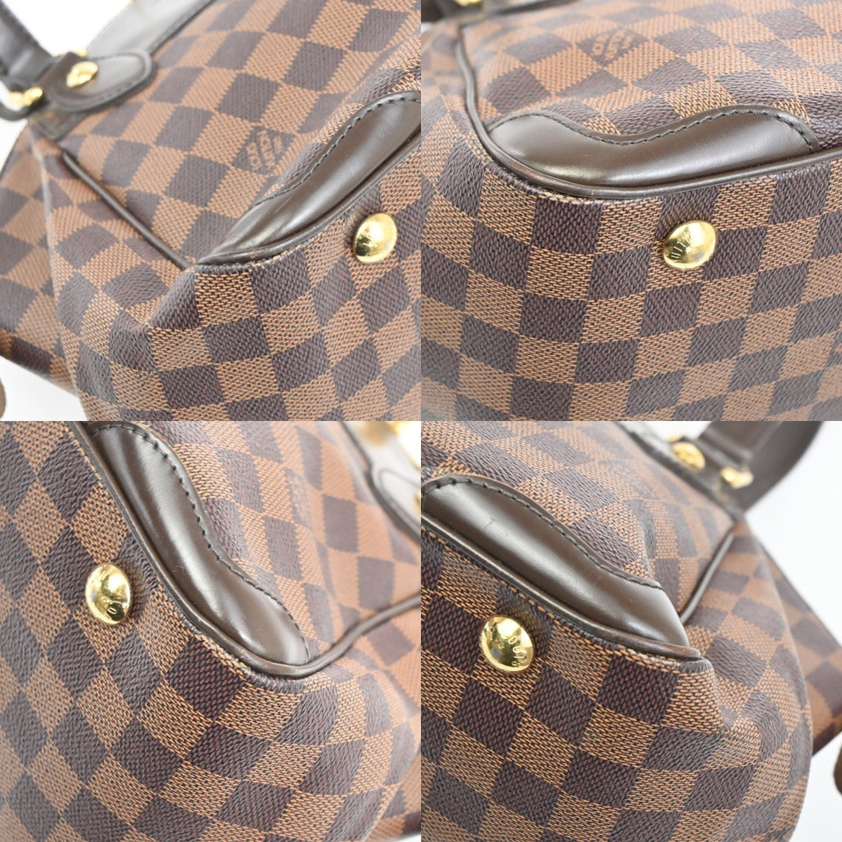 LOUIS VUITTON Verona PM Shoulder Bag Damie Ebene Leather Brown N41117 95TA517