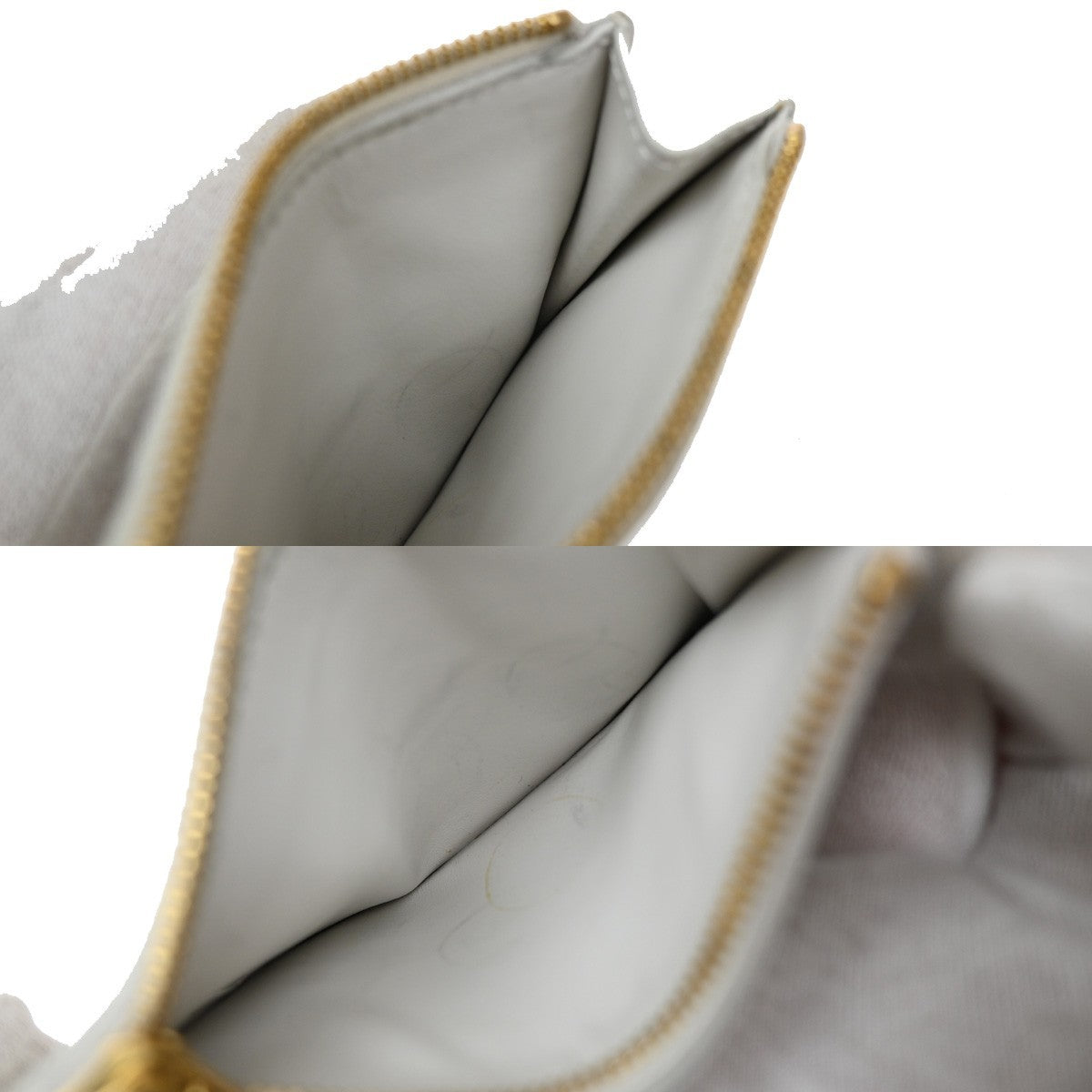 BOTTEGA VENETA Logo Cassette Intrecciato Compact Wallet Leather White 65EG128