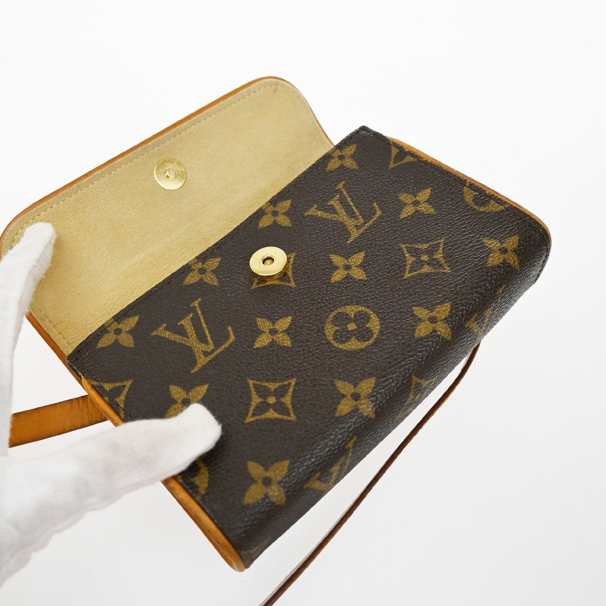 LOUIS VUITTON Pochette Florentine Bum Bag Monogram Leather Brown M51855 34CA093