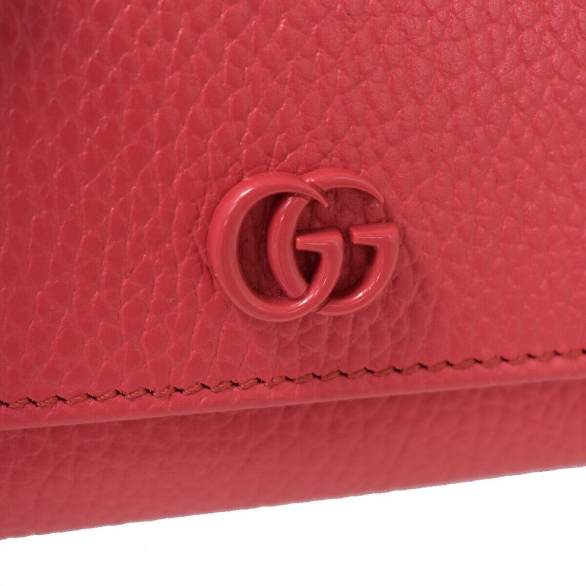 GUCCI Marmot GG Logos Bifold Wallet Purse Leather Pink Made In Italy 85RG026