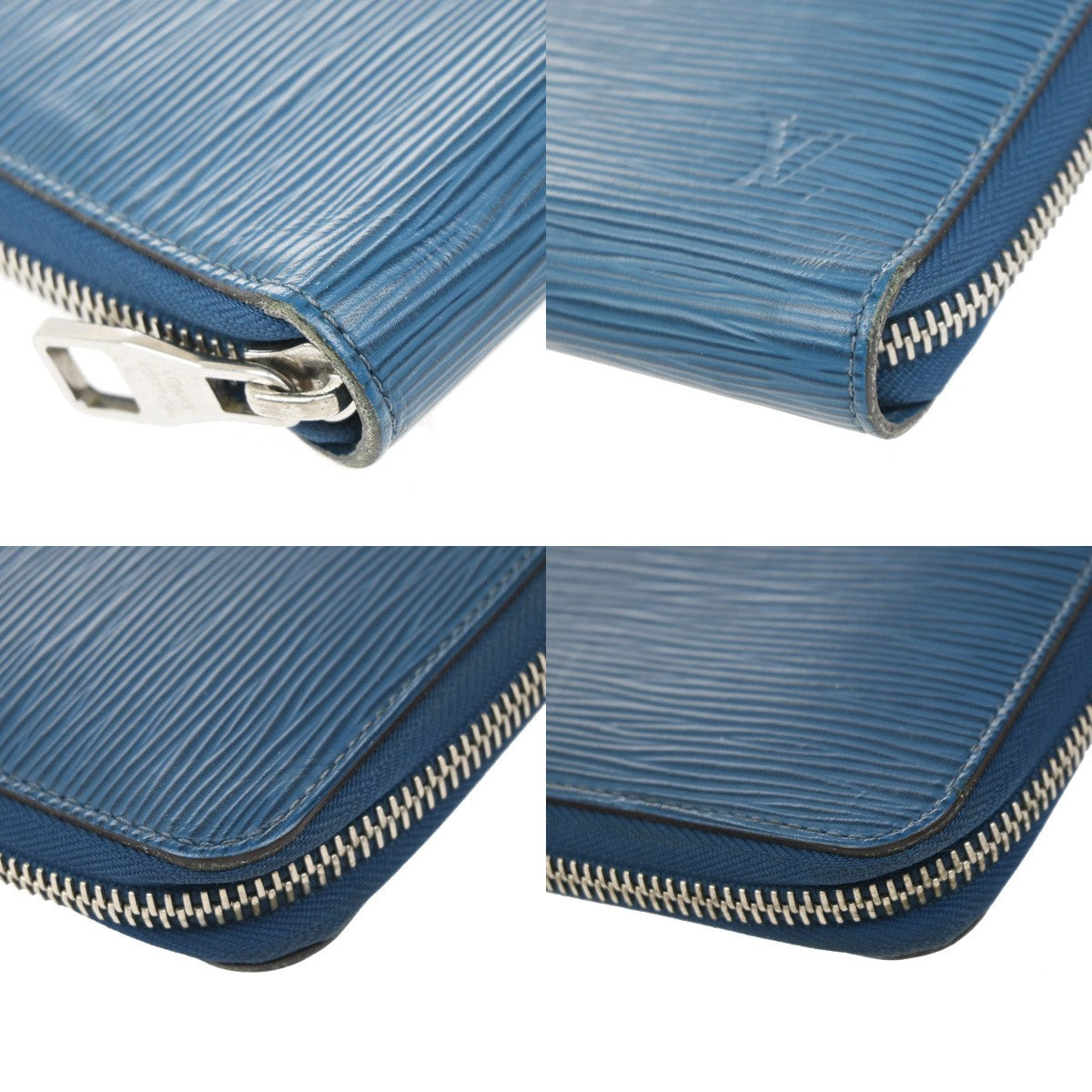 LOUIS VUITTON LV Zippy Organizer Long Wallet Epi Leather Blue SHW M60619 35KB376