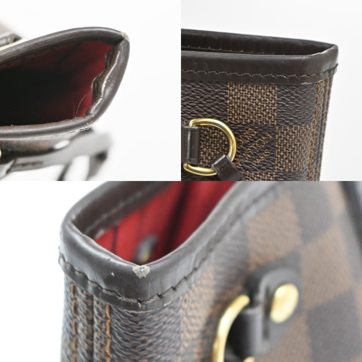 LOUIS VUITTON Neverfull PM Shoulder Tote Bag Damier Leather Brown N51109 98KP516