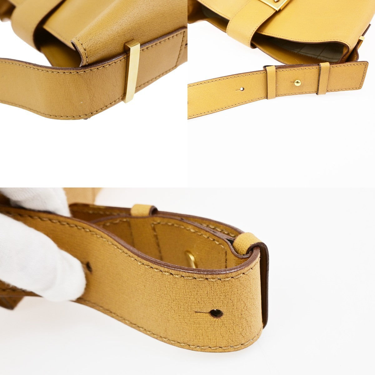 CELINE Logo Horse Carriage Shoulder Bag Leather Brown GHW Italy 68KD152