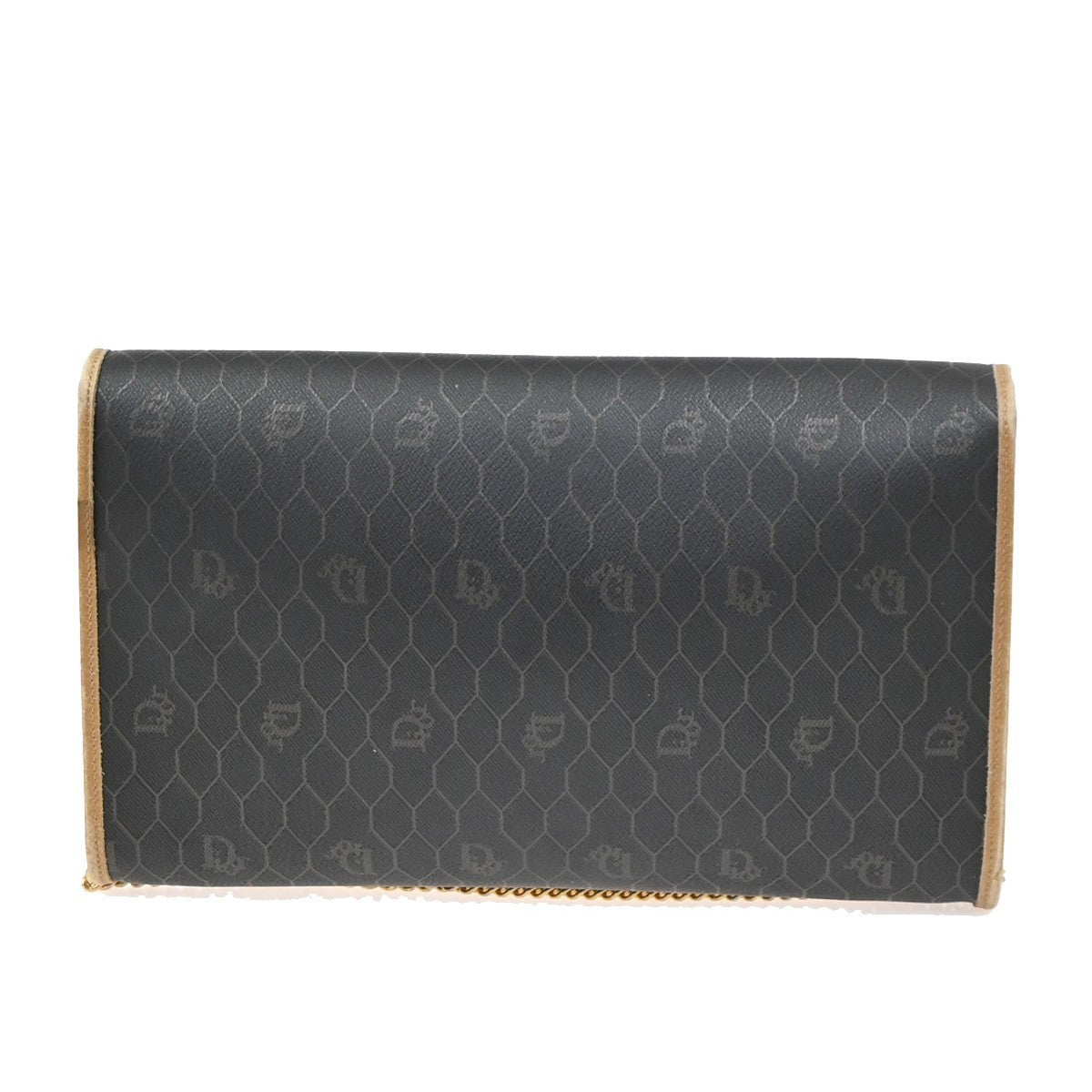 CHRISTIAN DIOR Logo Honeycomb 2Way Chain Shoulder Bag PVC Leather BN GHW 69KC690