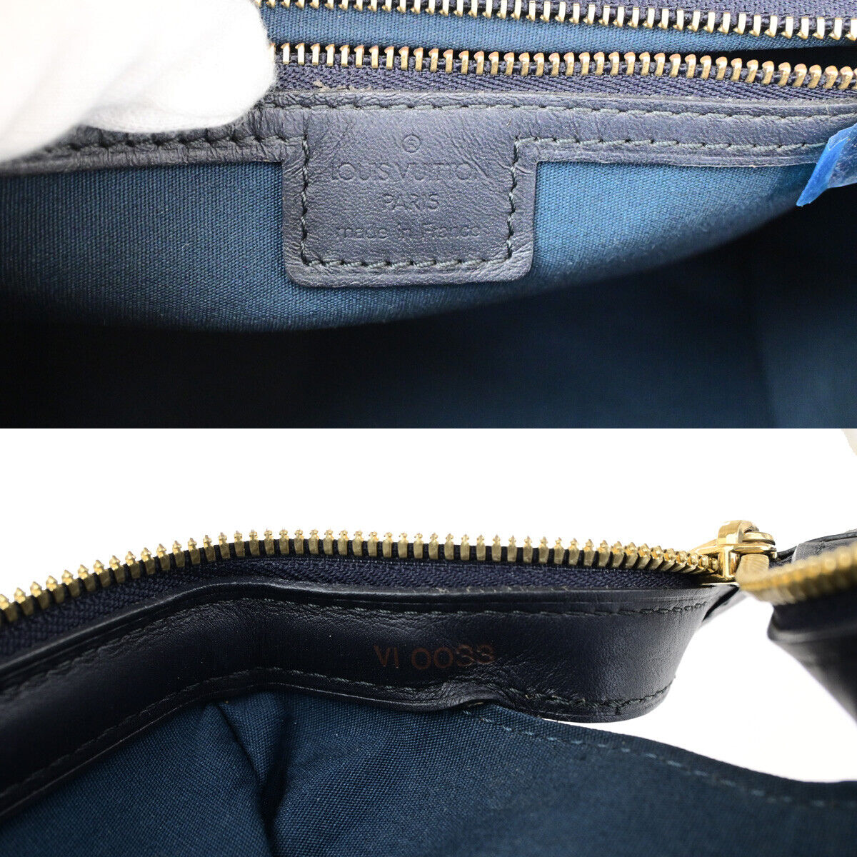 LOUIS VUITTON Josephine PM Hand Bag Monogram Mini Canvas Blue M92414 77YG589