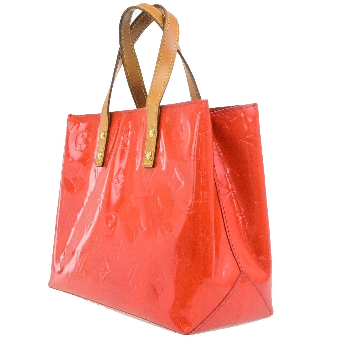 LOUIS VUITTON Read PM Hand Bag Monogram Vernis Patent Leather Red M91088 31YH134