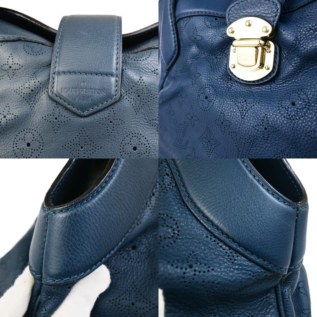 LOUIS VUITTON Cirrus PM  Shoulder Bag Mahina Leather Marine France M9706 12SJ512