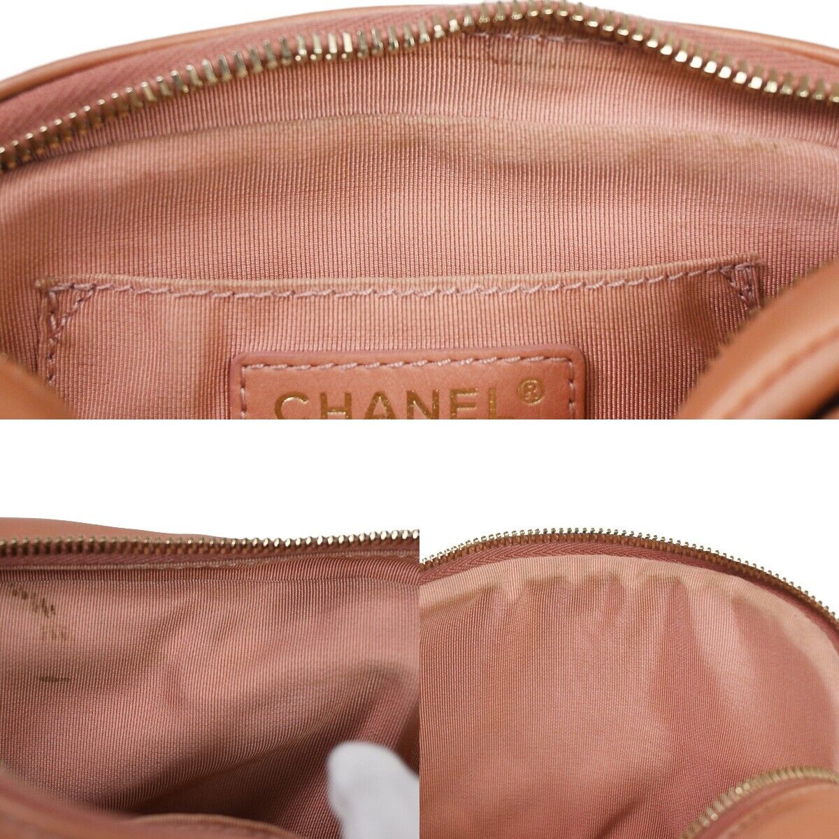 CHANEL CC Matelasse Mini Chain Shoulder Bag Leather Pink GHW Italy 323RH639