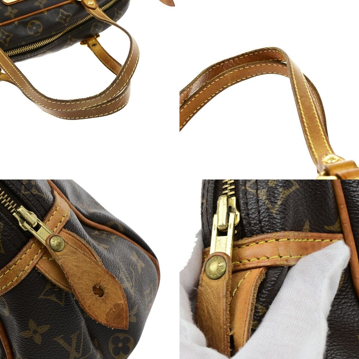LOUIS VUITTON Montorgueil PM Shoulder Bag Monogram Leather Brown M95565 16KA545