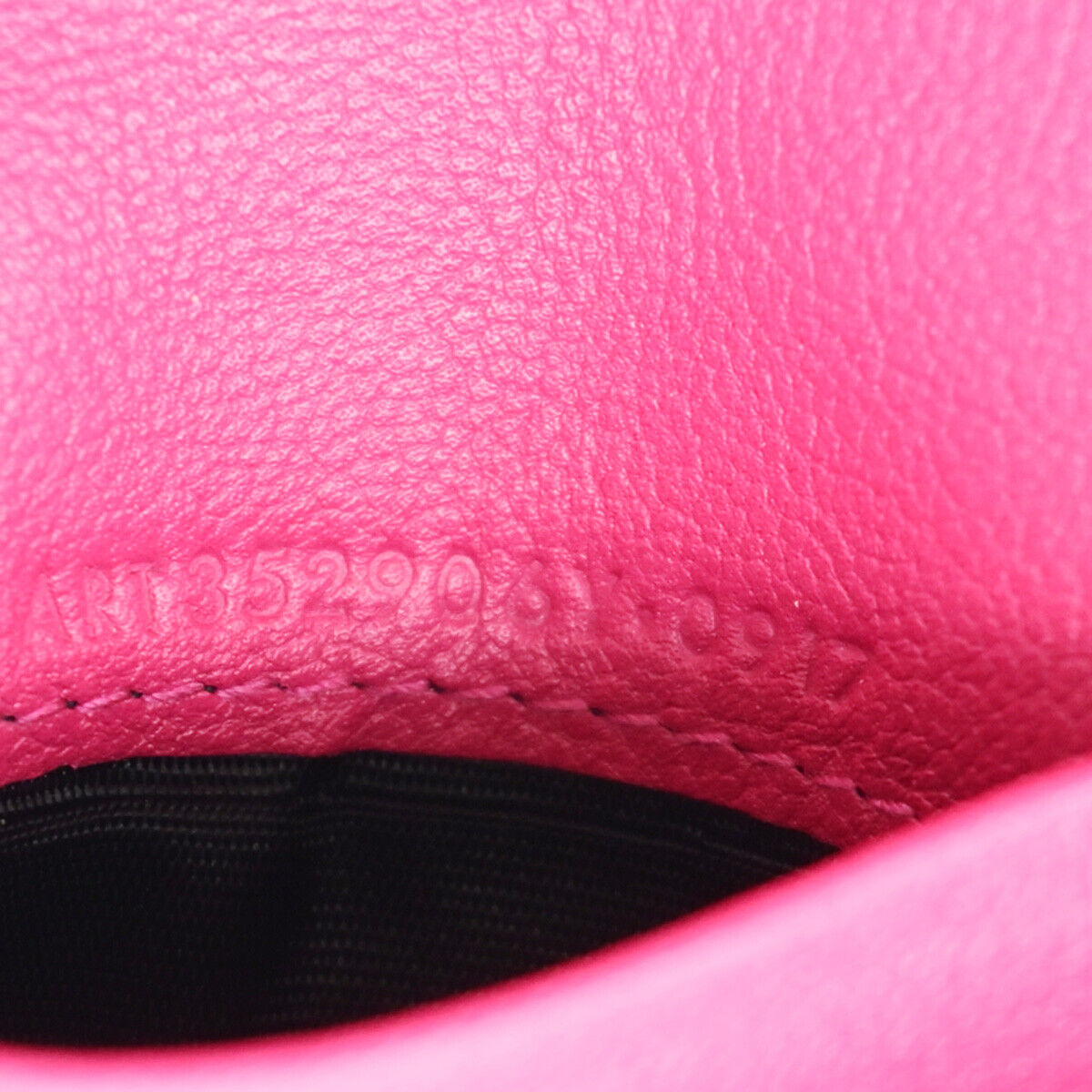 YVES SAINT LAURENT YSL Logo Bifold Wallet Purse Leather Pink GHW 04YE803