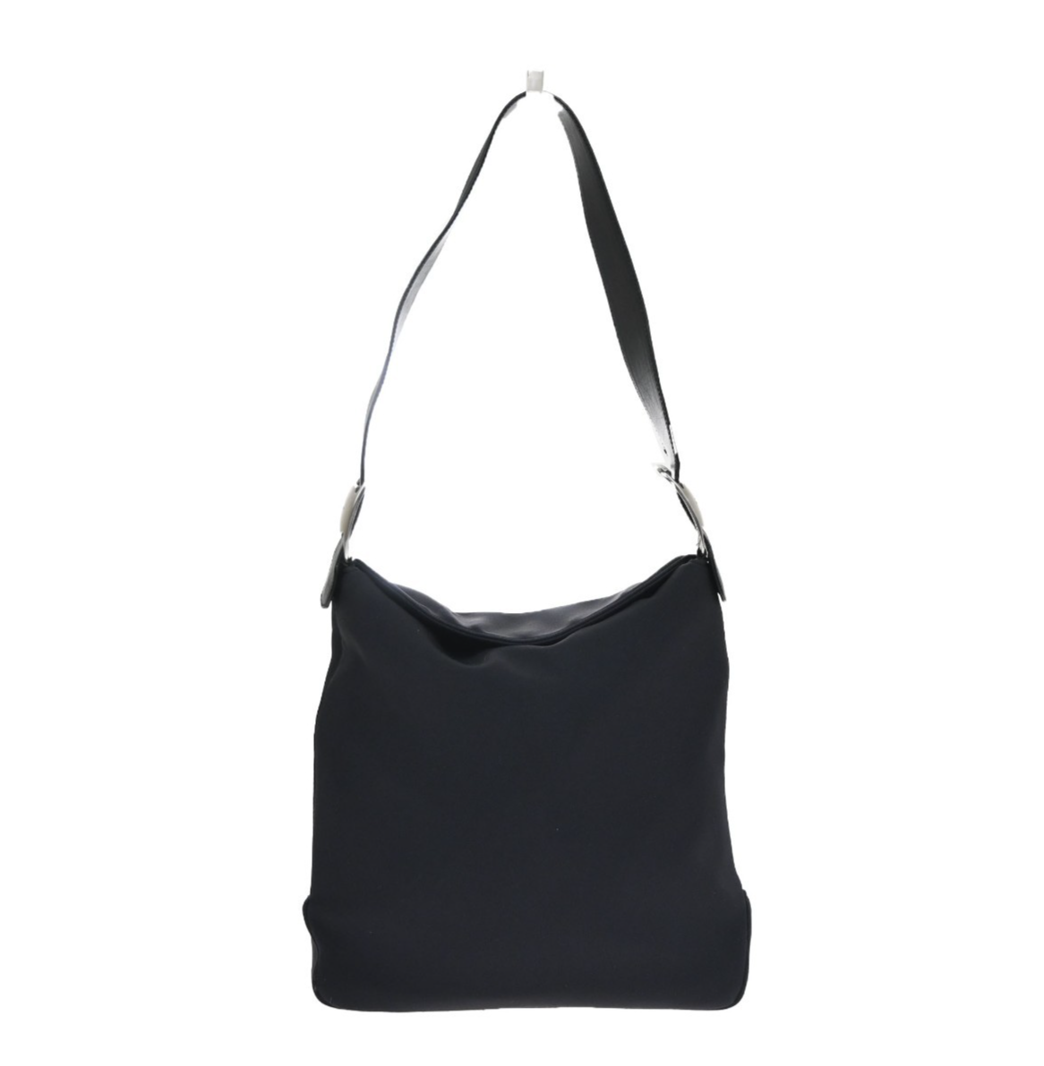 SALVATORE FERRAGAMO Logo Vara Tote Shoulder Bag Nylon Leather Black 67KD068
