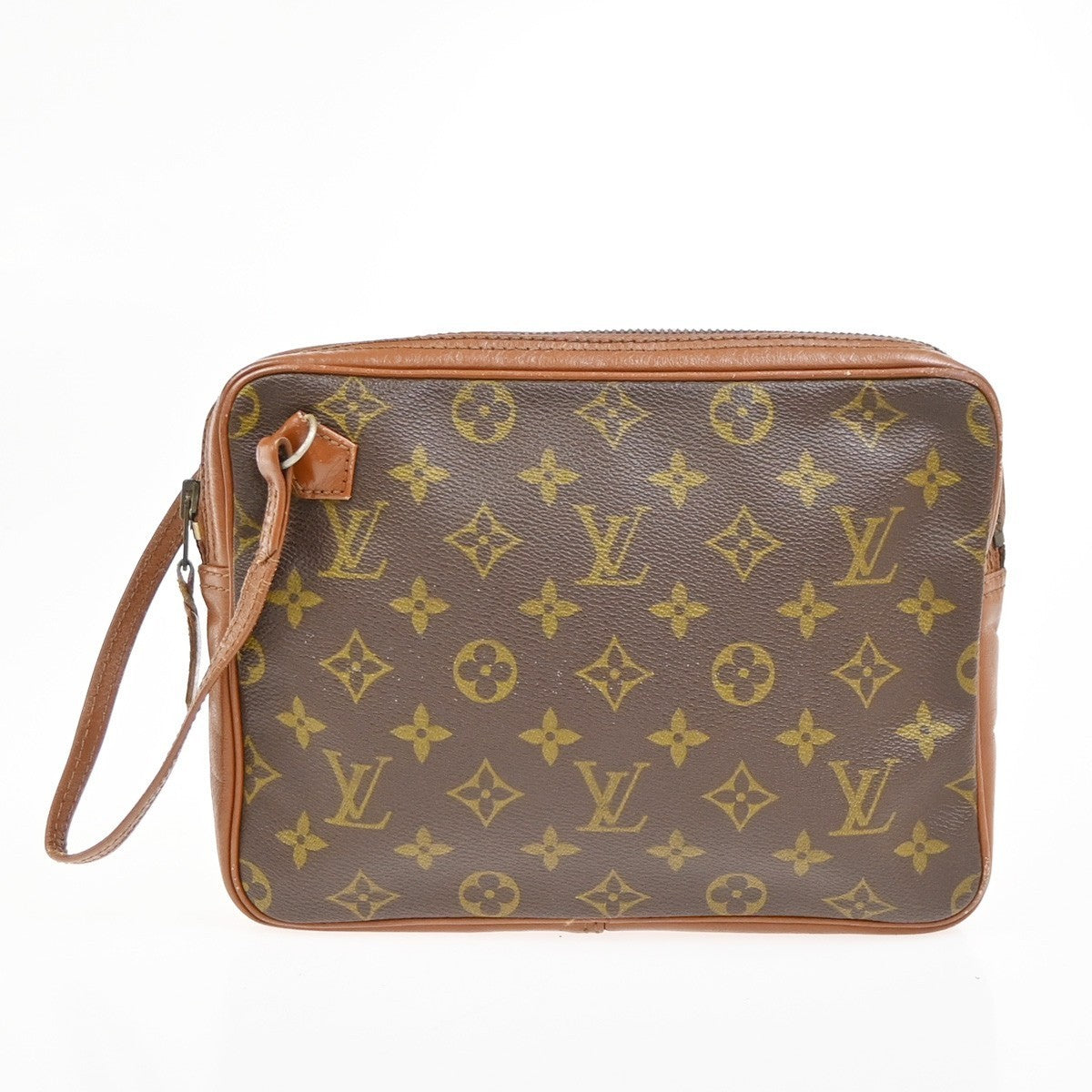 LOUIS VUITTON Logo Pochette Sports Clutch Hand Bag Monogram Leather BN 04KC585